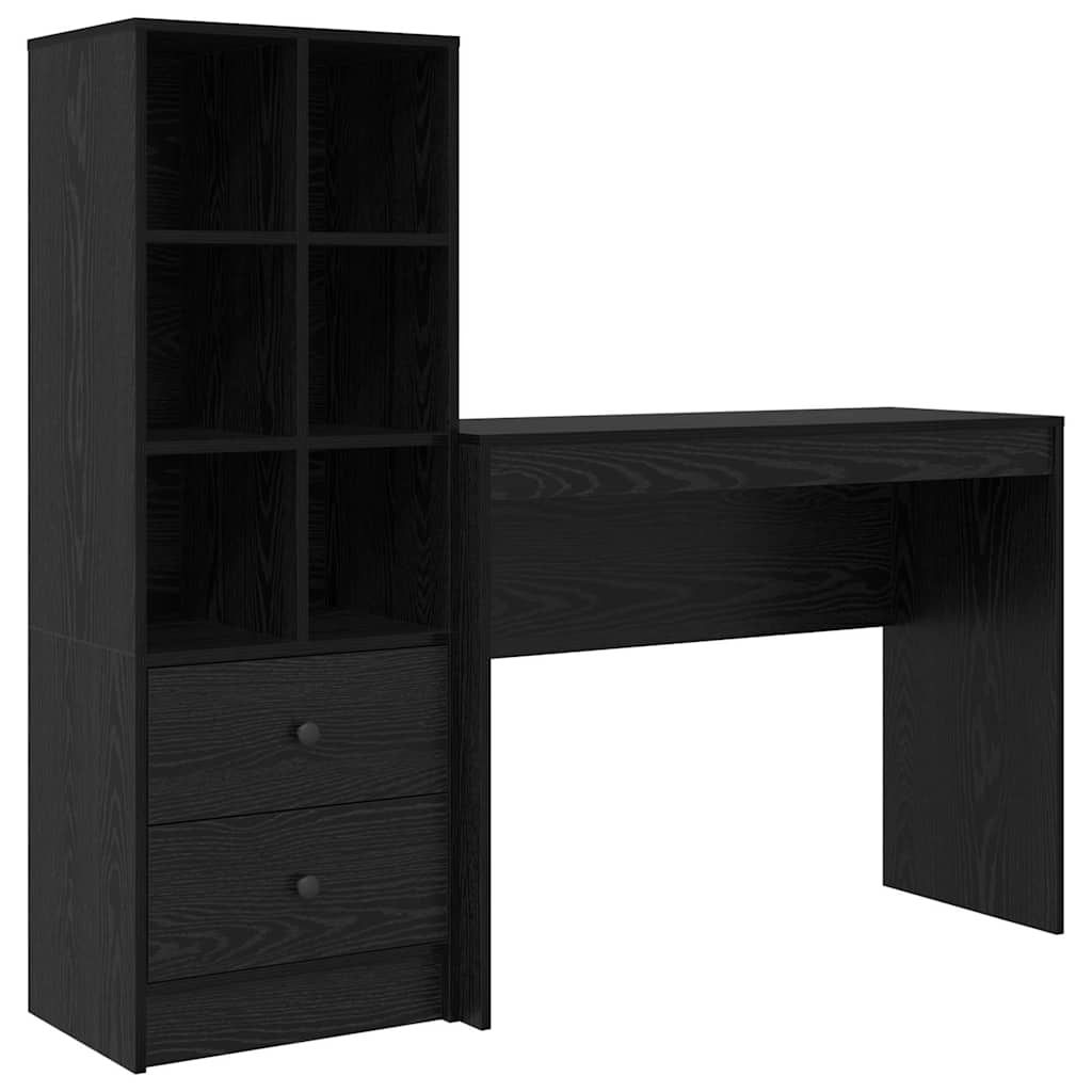 Bureau avec rangement 2 pcs Chêne noir 100 x 40 x 76 cm - XIOS