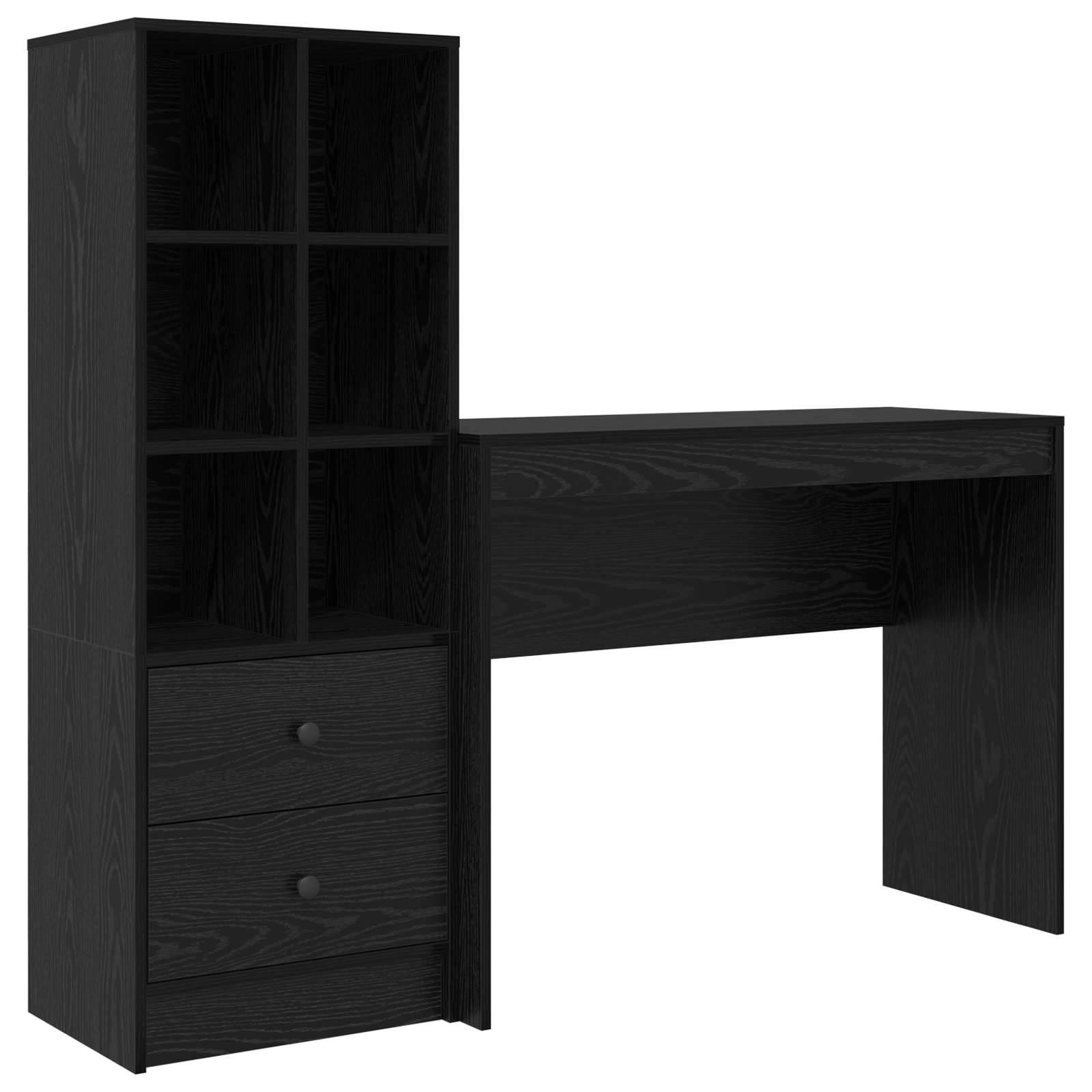 Bureau Chêne noir 145,5 x 40 x 127 cm 2 pc - XIOS
