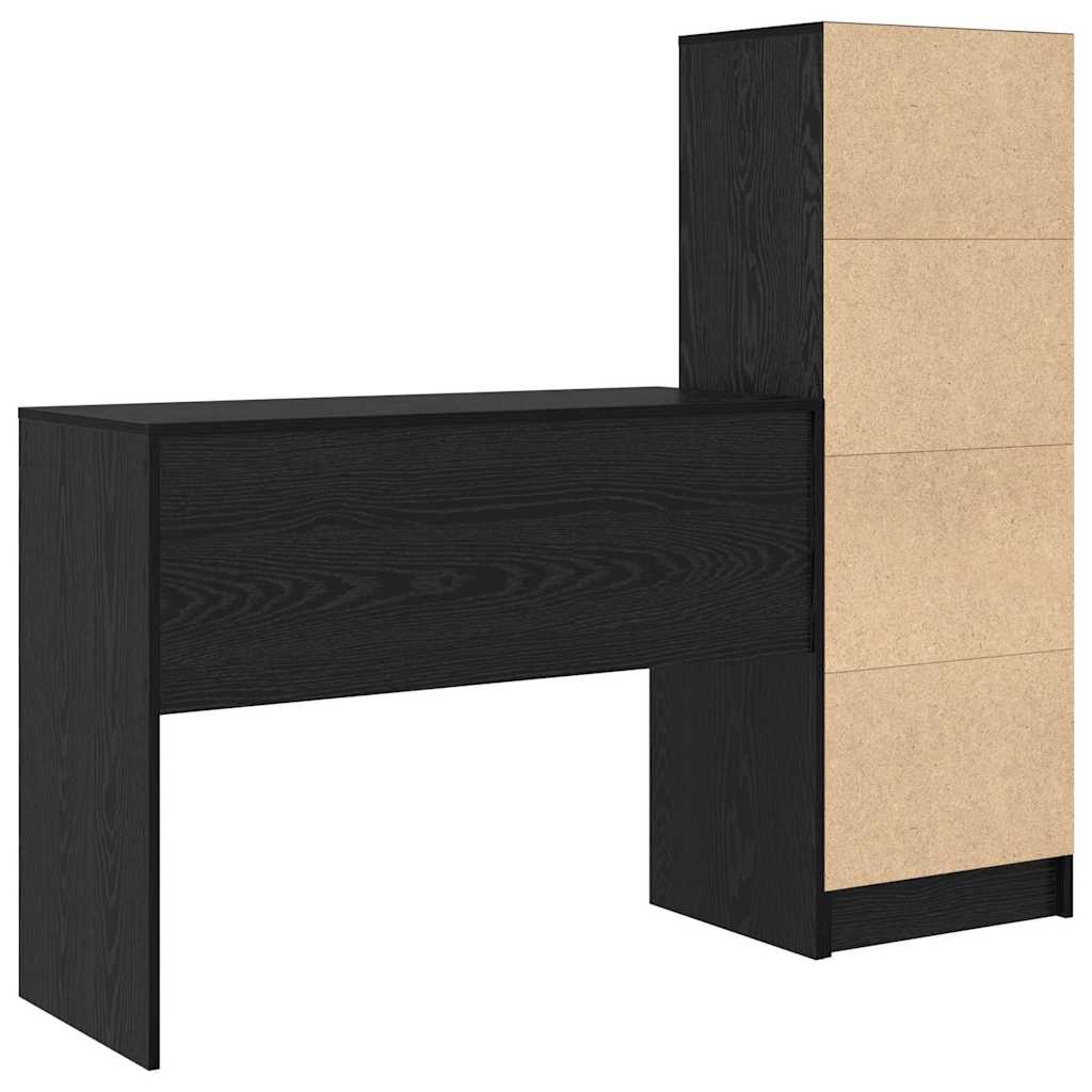Bureau avec rangement 2 pcs Chêne noir 100 x 40 x 76 cm - XIOS