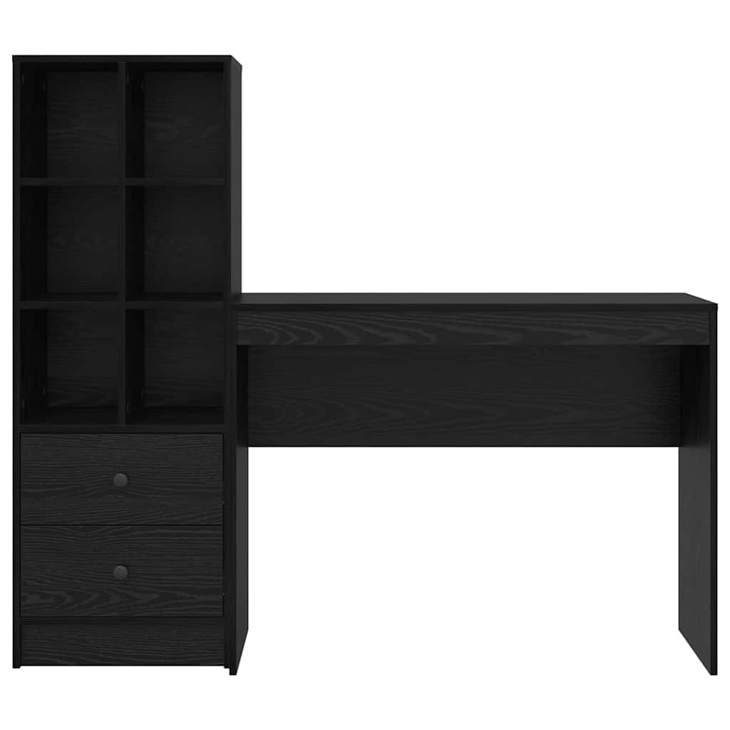 Bureau avec rangement 2 pcs Chêne noir 100 x 40 x 76 cm - XIOS
