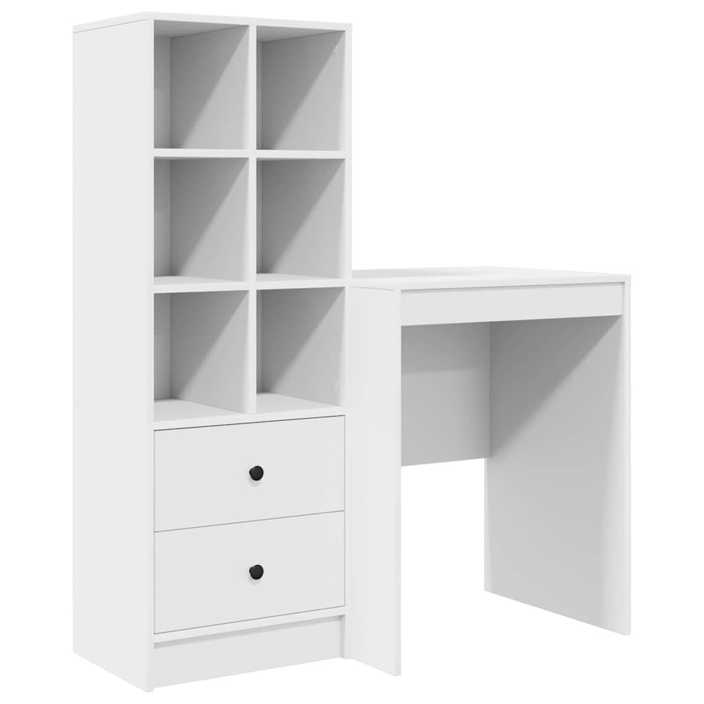 Bureau avec rangement avec tiroir 2 pcs Blanc 100 x 40 x 76 cm - XIOS
