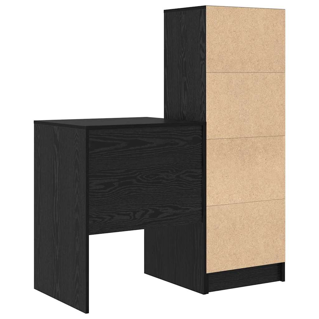 Bureau avec rangement 2 pcs Chêne noir 60 x 50 x 76 cm - XIOS