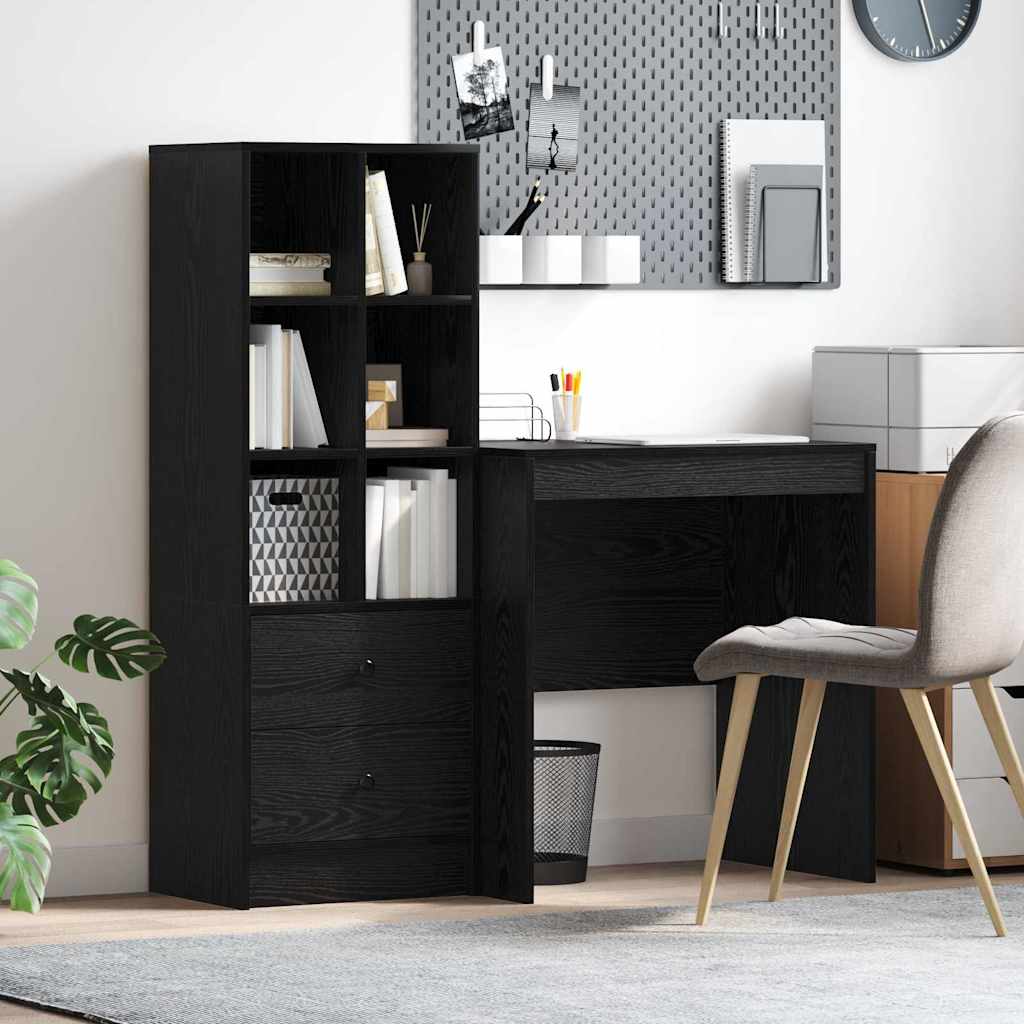 Bureau avec tiroir 2 pcs Chêne noir - XIOS