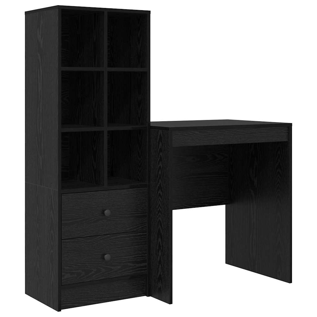 Bureau avec rangement 2 pcs Chêne noir 70 x 50 x 76 cm - XIOS