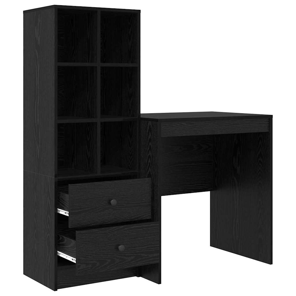 Bureau avec rangement 2 pcs Chêne noir 70 x 50 x 76 cm - XIOS