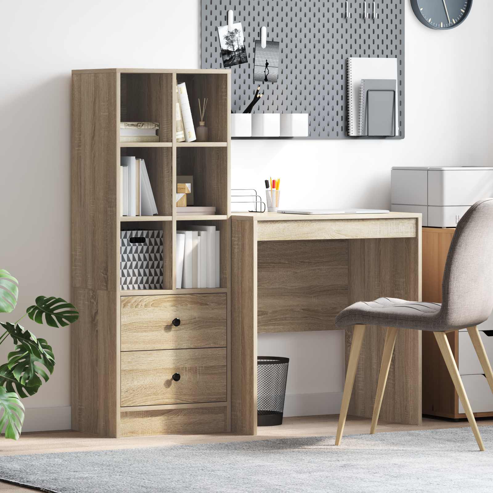 Bureau Chêne Sonoma 115,5 x 50 x 127 cm 2 pc - XIOS