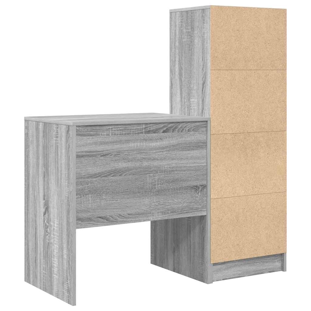 Bureau avec tiroir 2 pcs Gris Sonoma - XIOS