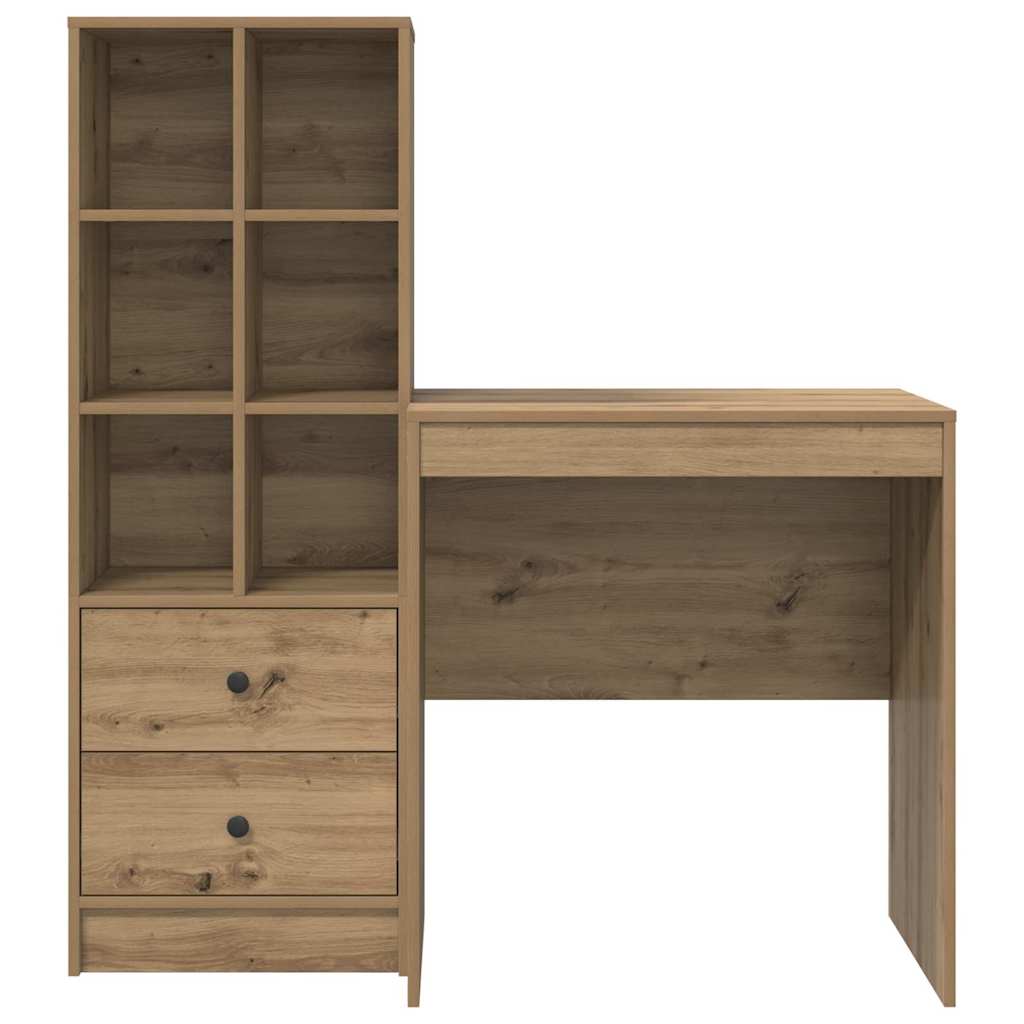 Bureau avec tiroir 2 pcs Chêne artisanal - XIOS