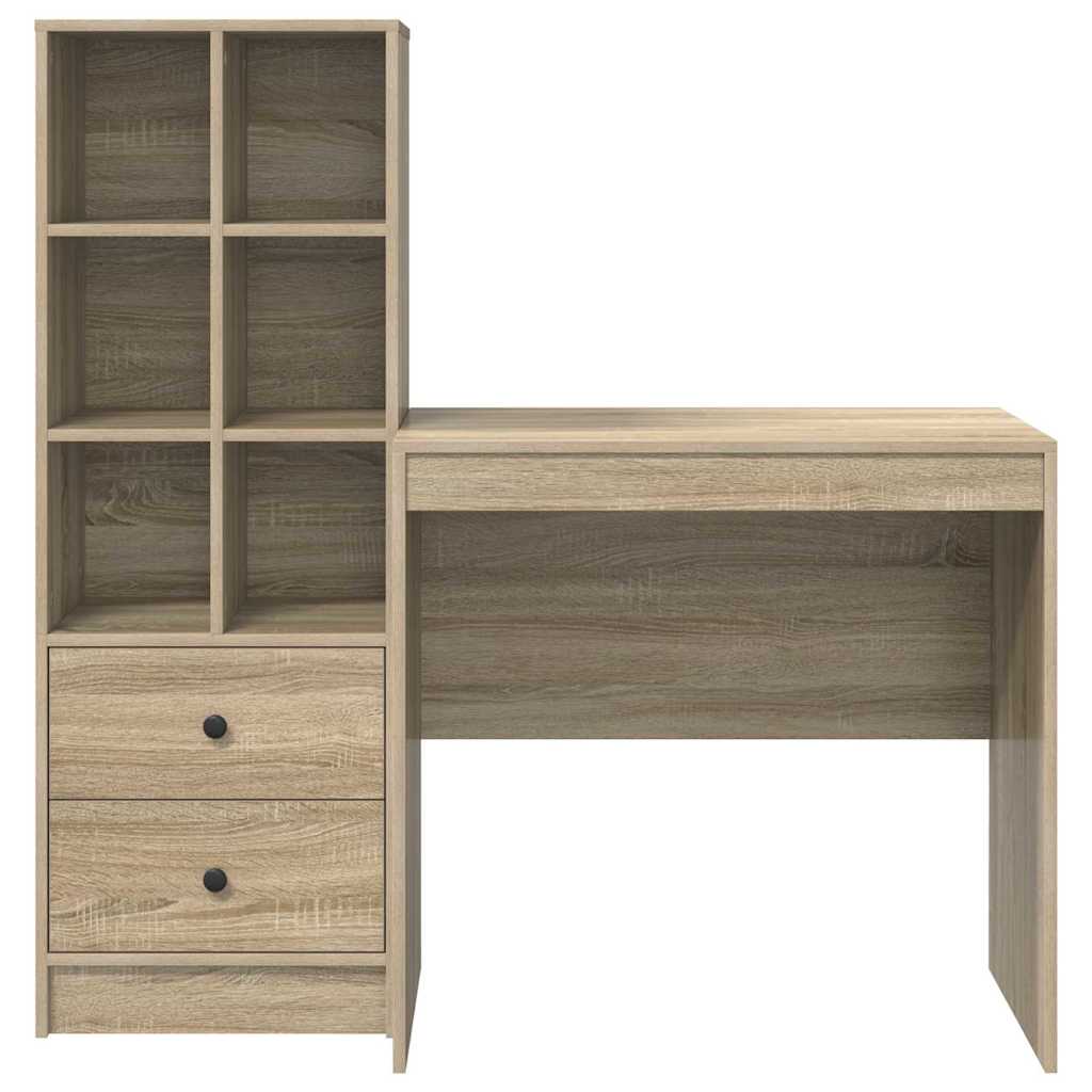 Bureau avec rangement 2 pcs Chêne Sonoma 80 x 50 x 76 cm - XIOS