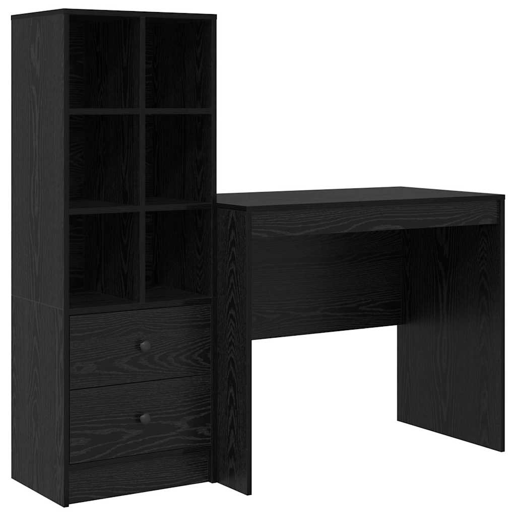 Bureau avec rangement 2 pcs Chêne noir 90 x 50 x 76 cm - XIOS