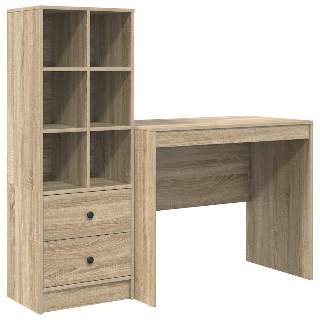 Bureau avec rangement 2 pcs Chêne Sonoma 90 x 50 x 76 cm - XIOS