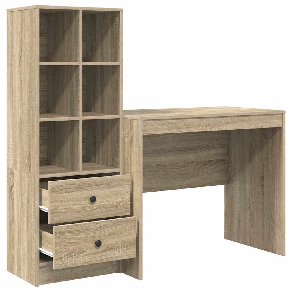 Bureau avec rangement 2 pcs Chêne Sonoma 90 x 50 x 76 cm - XIOS