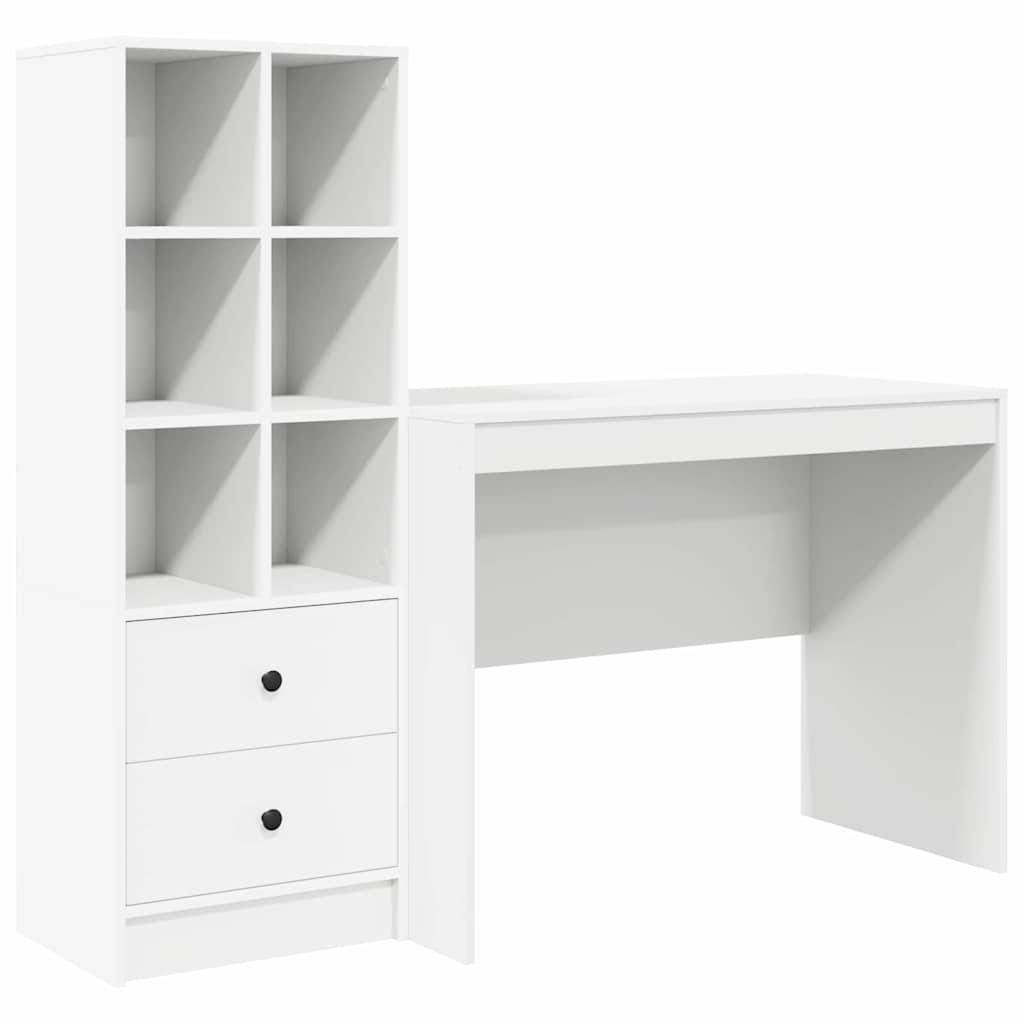 Bureau avec rangement avec tiroir 2 pcs Blanc 100 x 50 x 76 cm - XIOS