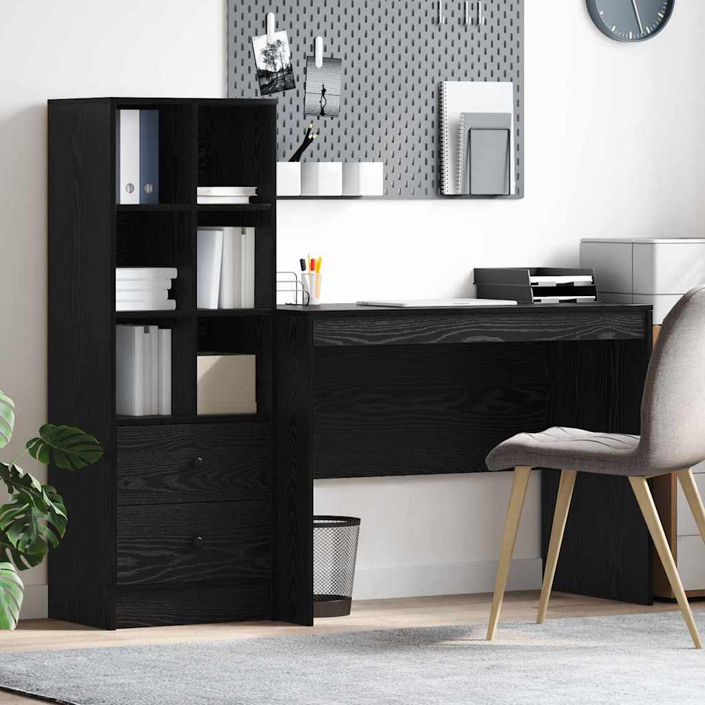 Bureau avec rangement 2 pcs Chêne noir 100 x 50 x 76 cm - XIOS