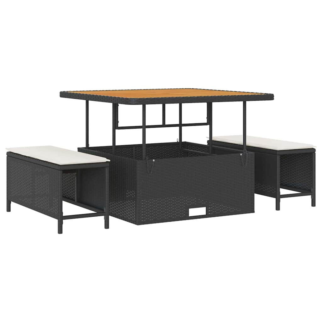 Ensemble de salle à manger pour jardin Noir polyrotin - XIOS