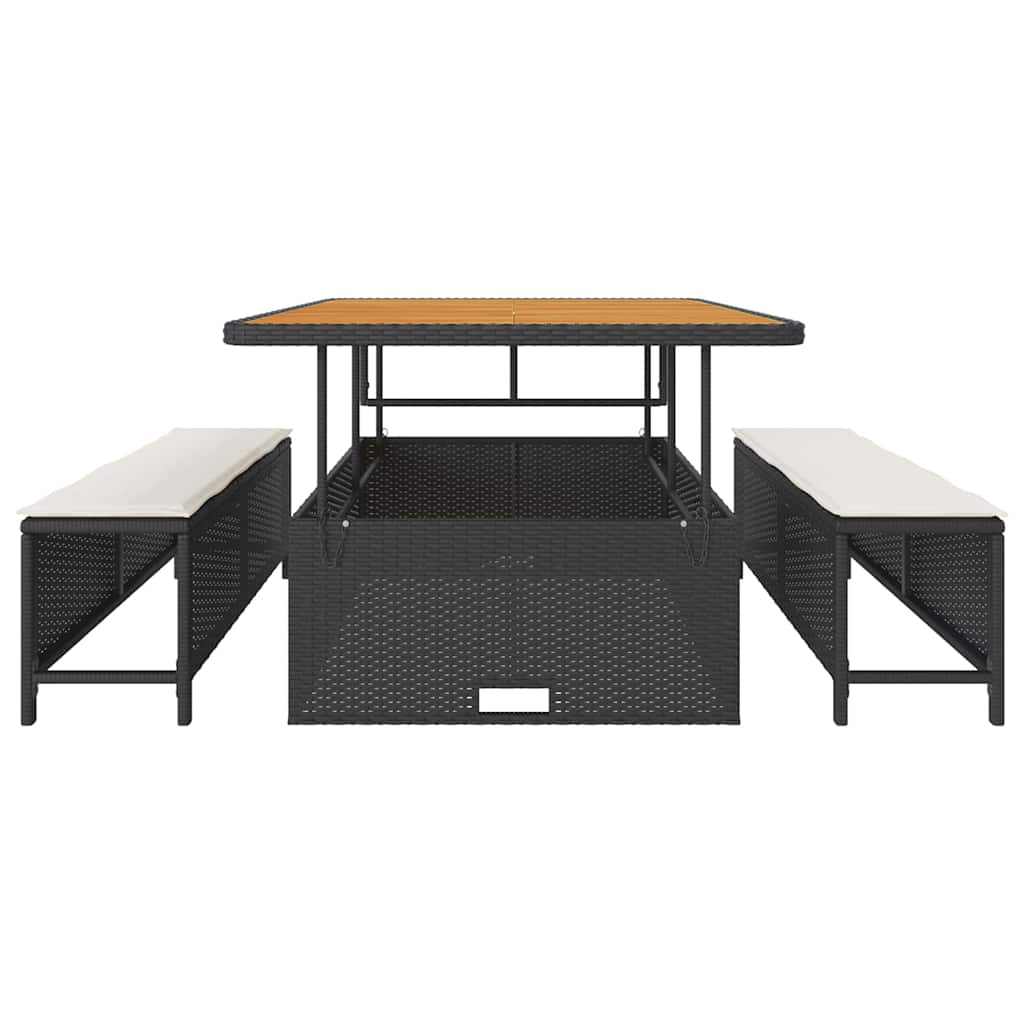Ensemble de salle à manger pour jardin Noir polyrotin - XIOS