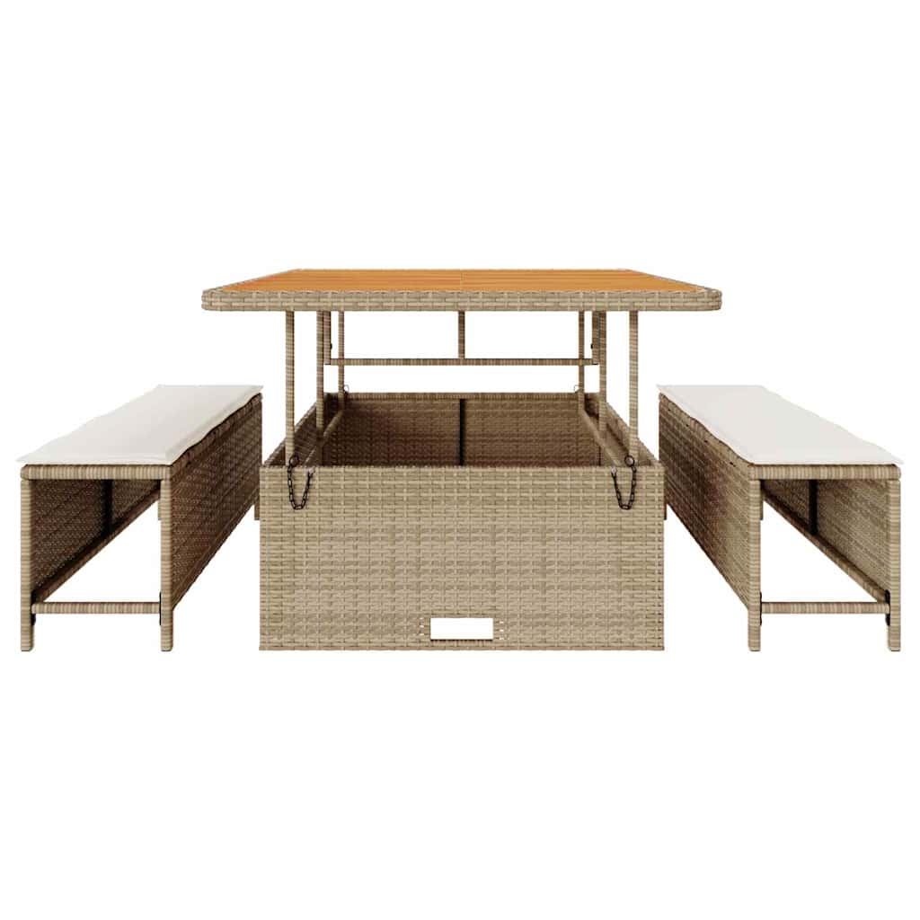 Ensemble de salle à manger pour jardin Beige polyrotin - XIOS
