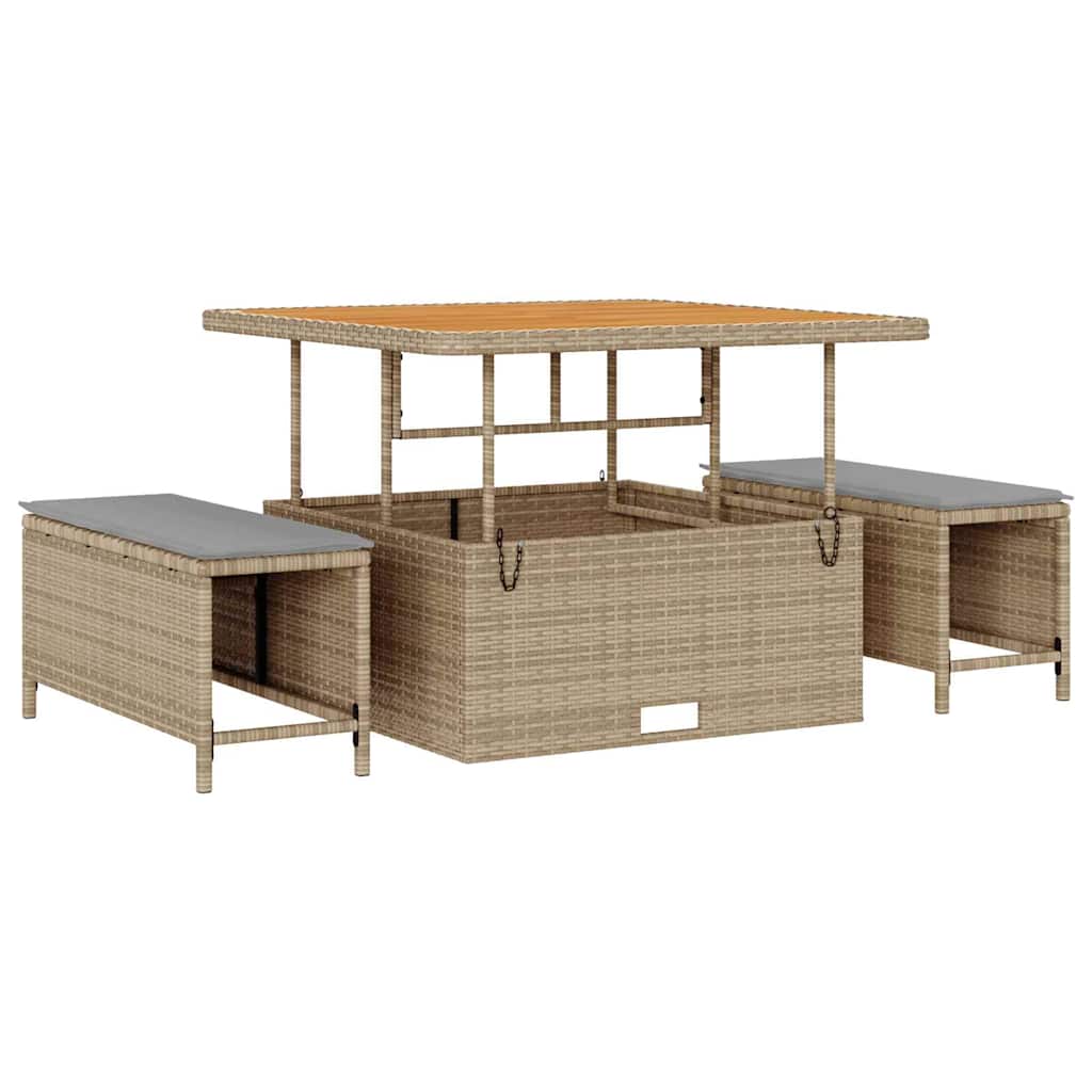Ensemble de salle à manger pour jardin Beige polyrotin - XIOS