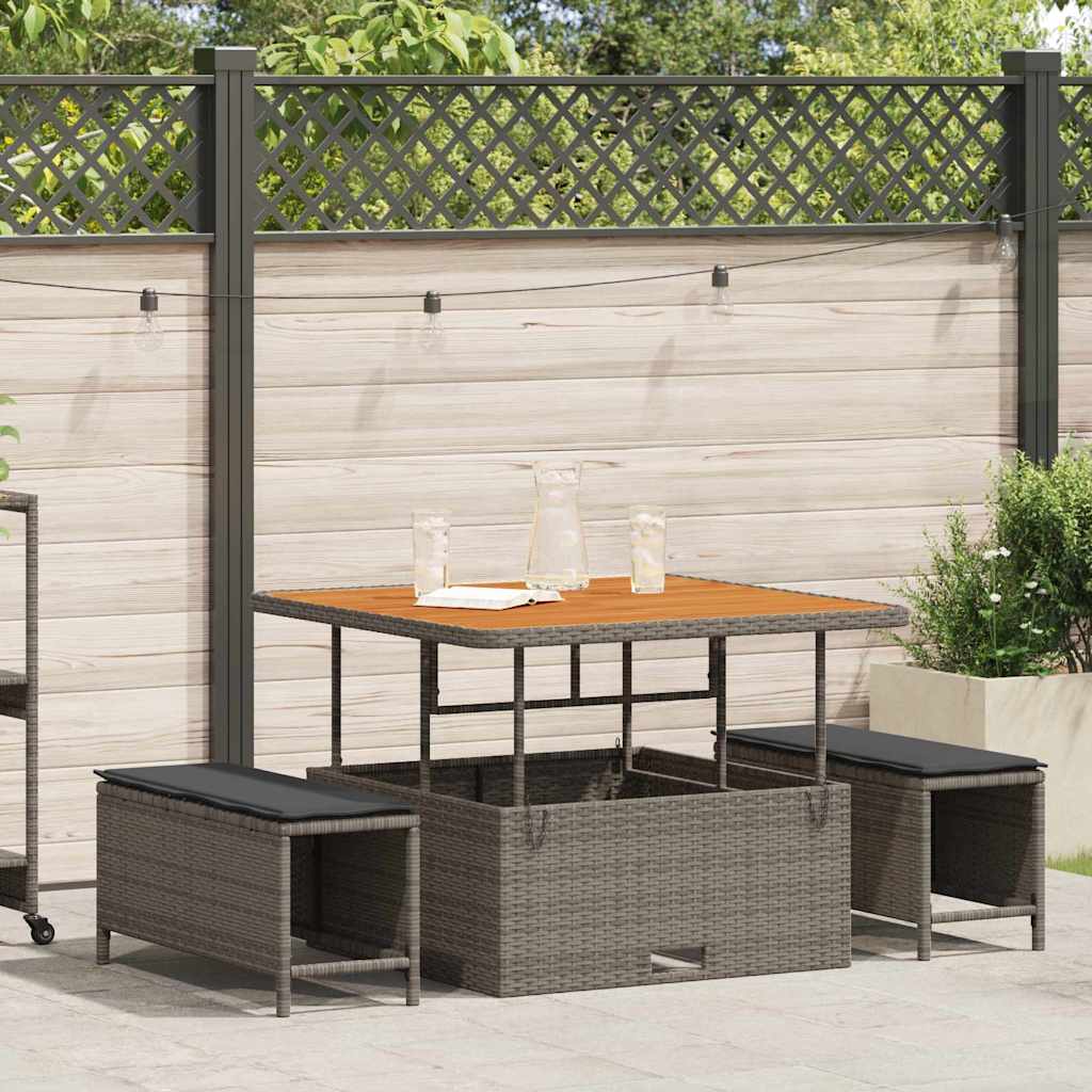 Ensemble de salle à manger pour jardin Gris polyrotin - XIOS