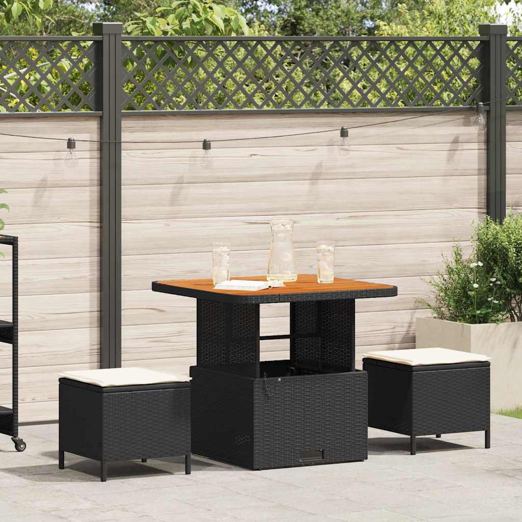Ensemble de salle à manger pour jardin Noir polyrotin - XIOS
