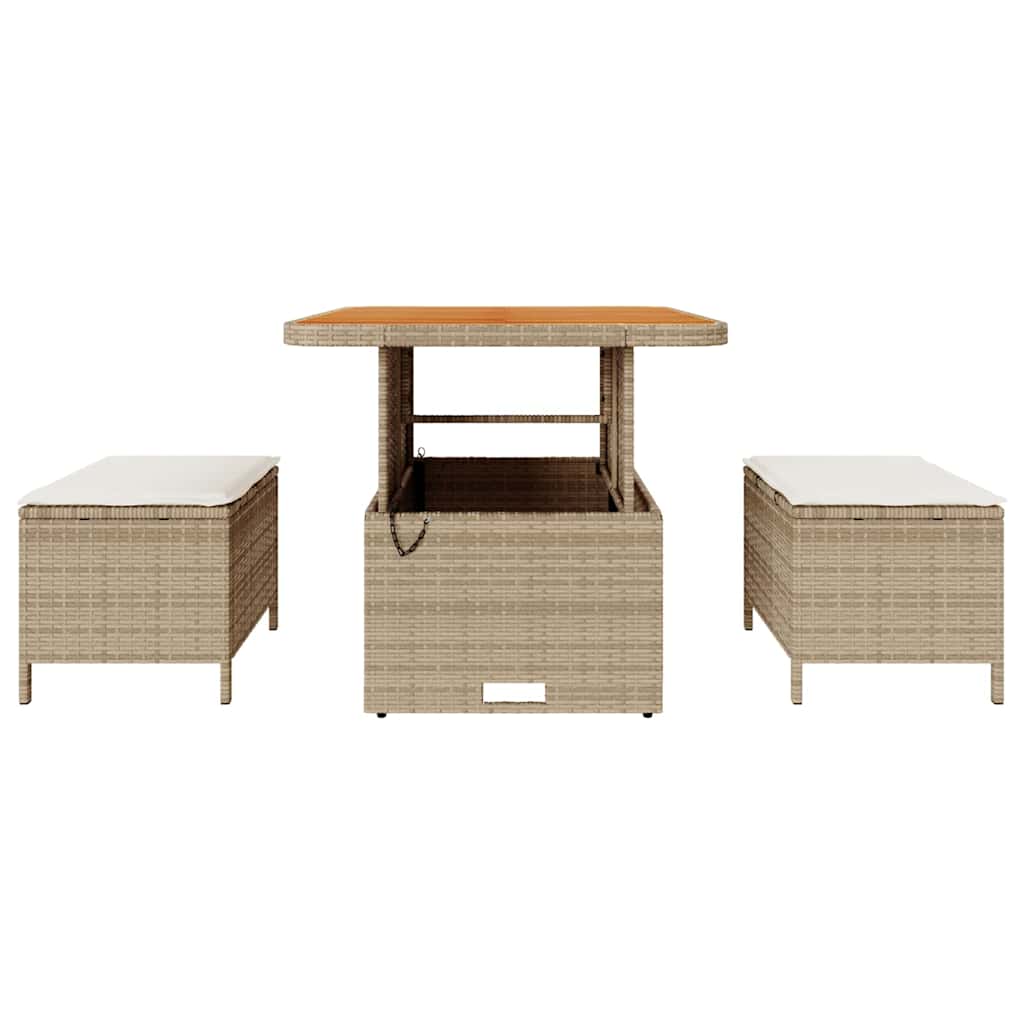 Ensemble de salle à manger pour jardin Beige polyrotin - XIOS