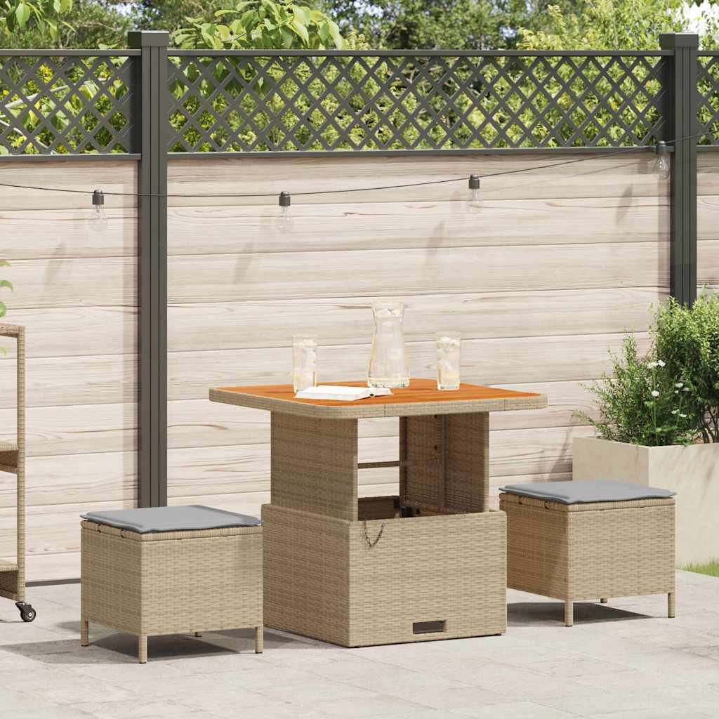 Ensemble de salle à manger pour jardin Beige polyrotin - XIOS