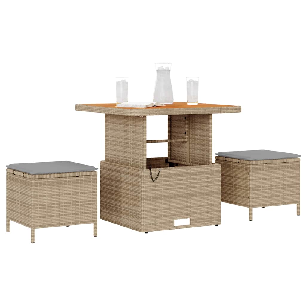 Ensemble de salle à manger pour jardin Beige polyrotin - XIOS