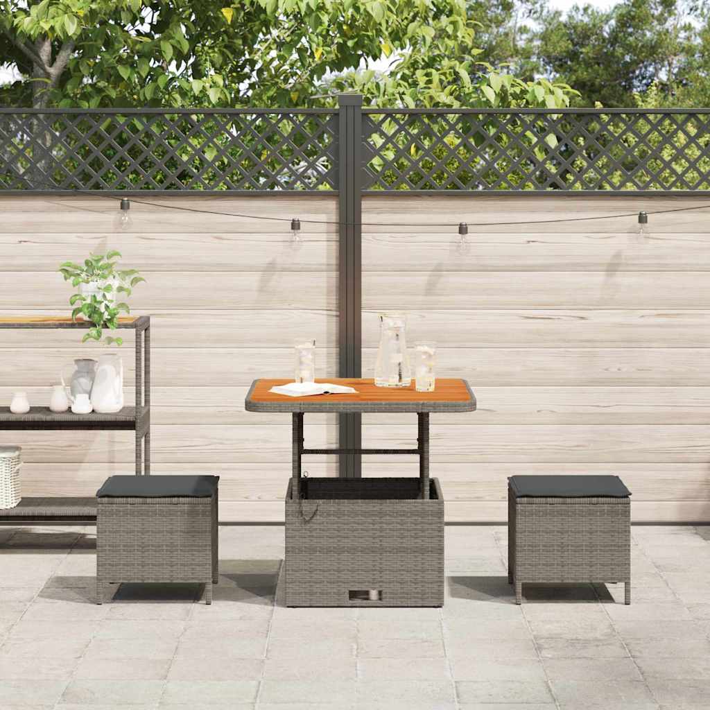 Ensemble de salle à manger pour jardin Gris polyrotin - XIOS