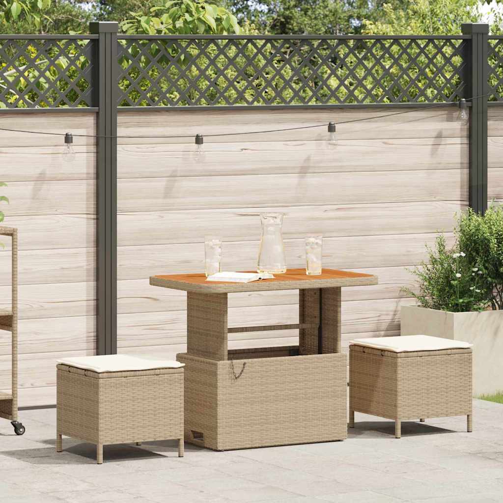 Ensemble de salle à manger pour jardin Beige polyrotin - XIOS