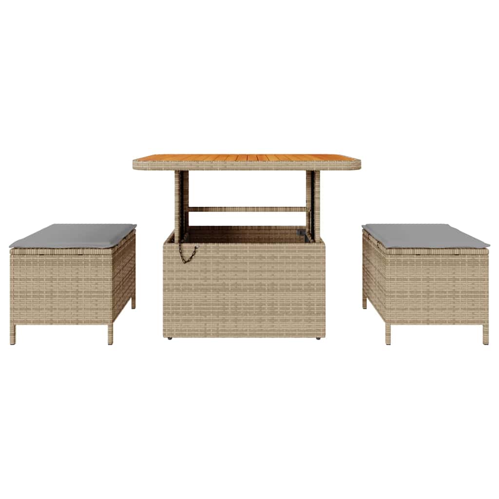 Ensemble de salle à manger pour jardin Beige polyrotin - XIOS