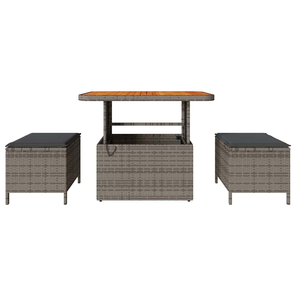 Ensemble de salle à manger pour jardin Gris polyrotin - XIOS