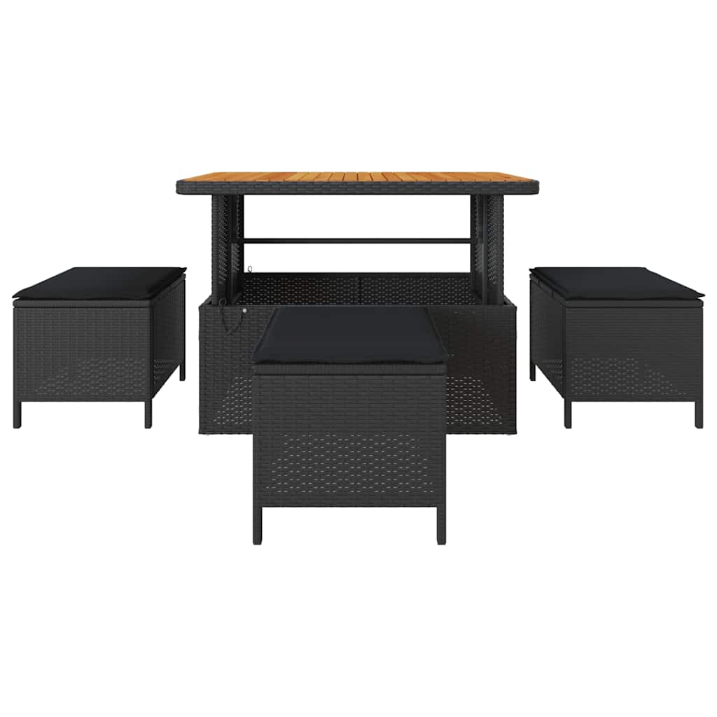 Ensemble de salle à manger pour jardin Noir polyrotin - XIOS