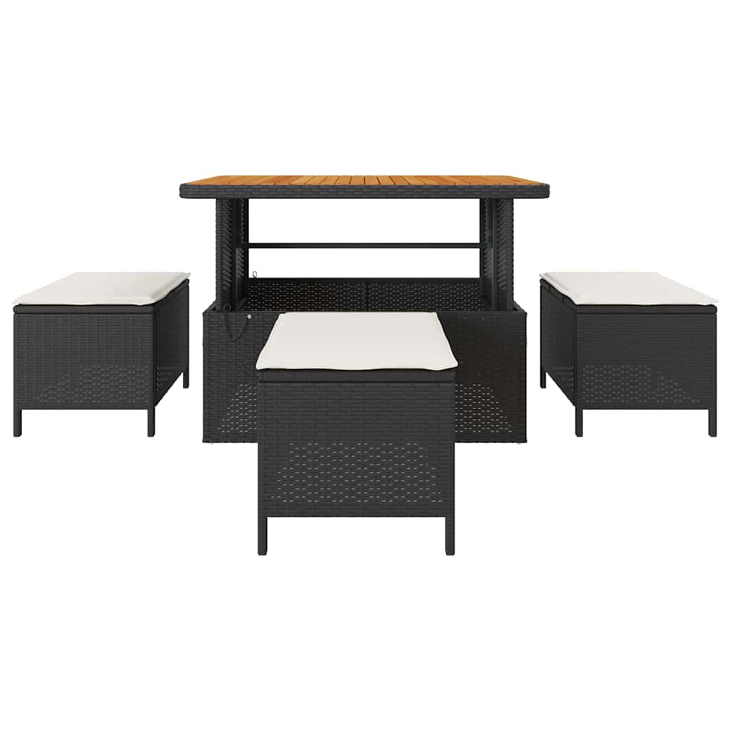 Ensemble de salle à manger pour jardin Noir polyrotin - XIOS