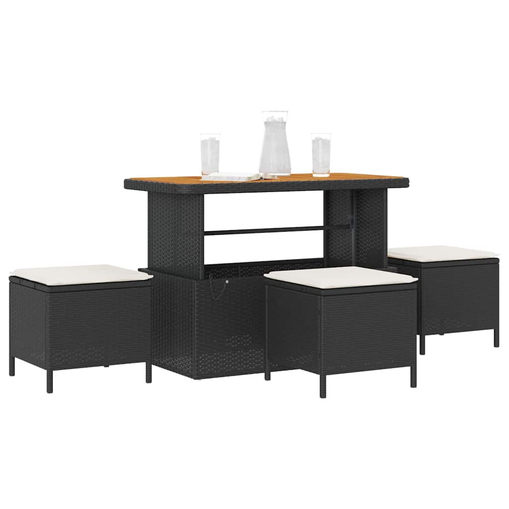 Ensemble de salle à manger pour jardin Noir polyrotin - XIOS