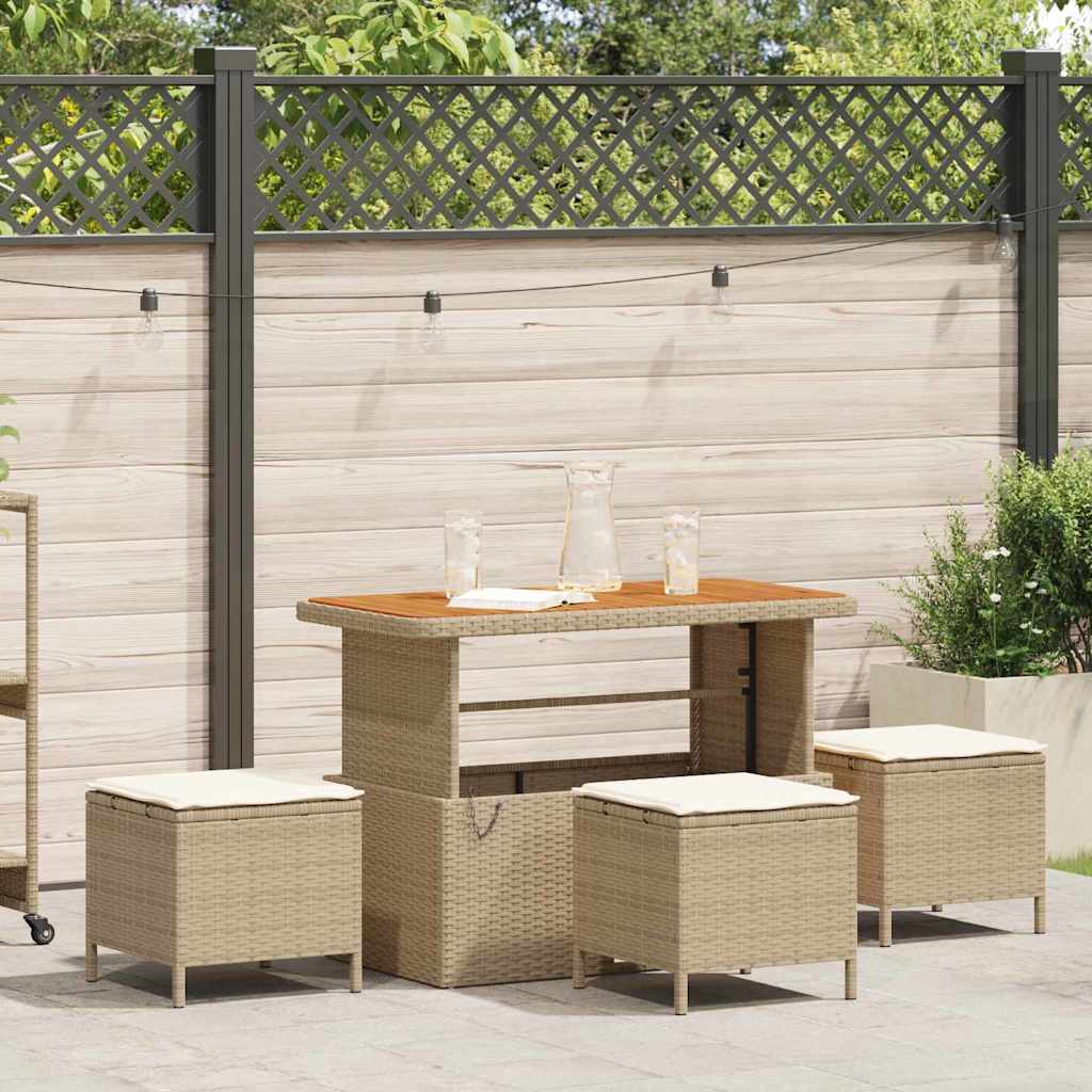 Ensemble de salle à manger pour jardin Beige polyrotin - XIOS