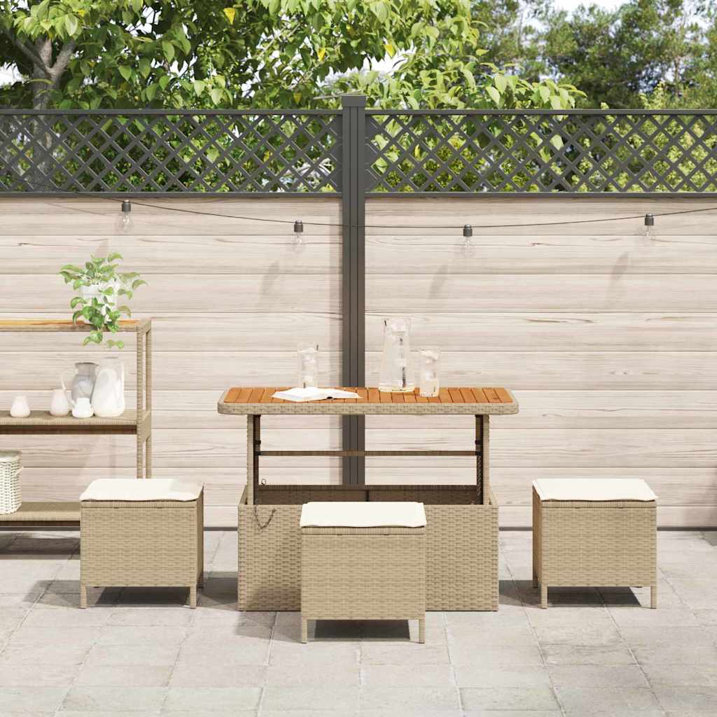 Ensemble de salle à manger pour jardin Beige polyrotin - XIOS