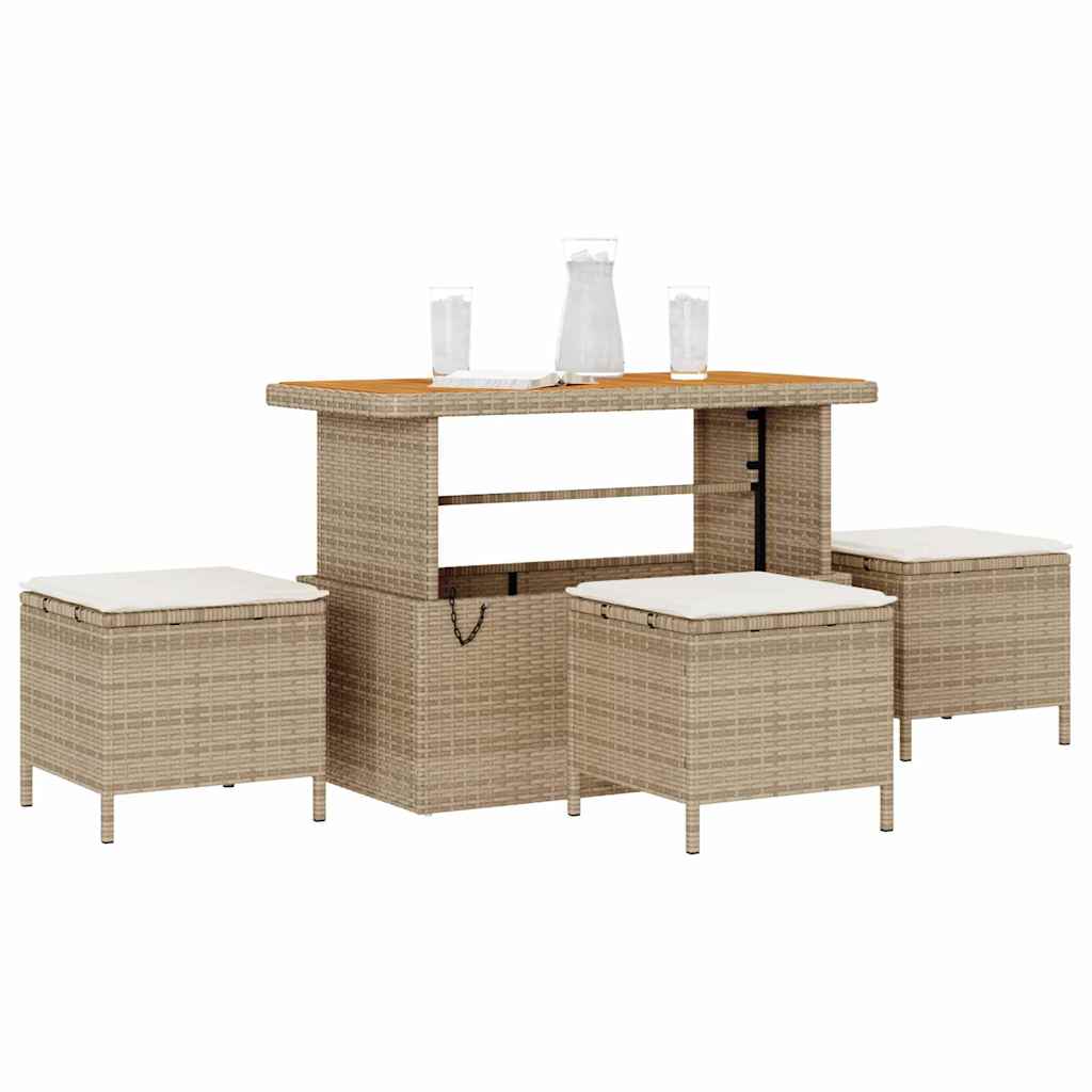 Ensemble de salle à manger pour jardin Beige polyrotin - XIOS