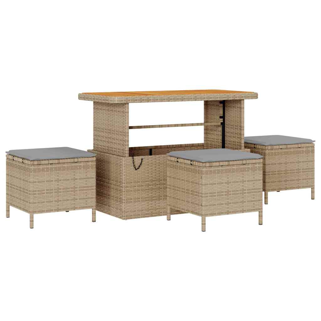 Ensemble de salle à manger pour jardin Beige polyrotin - XIOS