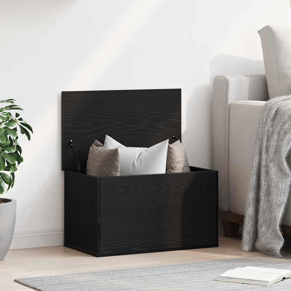 Boîte de Rangement Chêne noir 60 x 35 x 35 cm Bois d'ingénierie