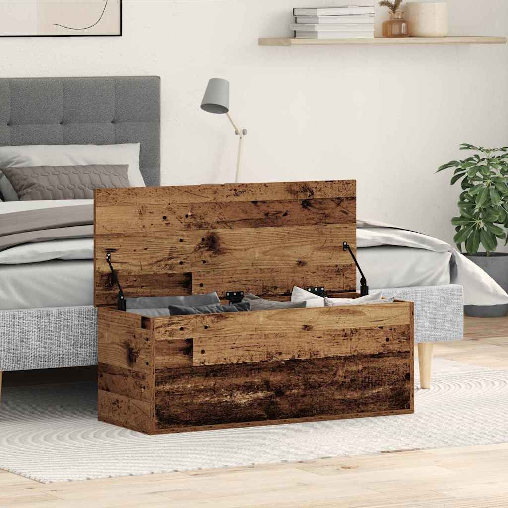 Boîte de Rangement avec stockage Bois Ancien 90 x 35 x 35 cm