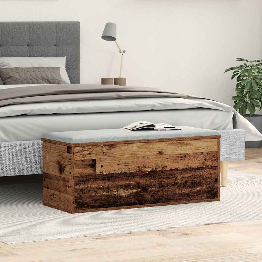 Boîte de Rangement avec stockage Bois Ancien 90 x 35 x 35 cm