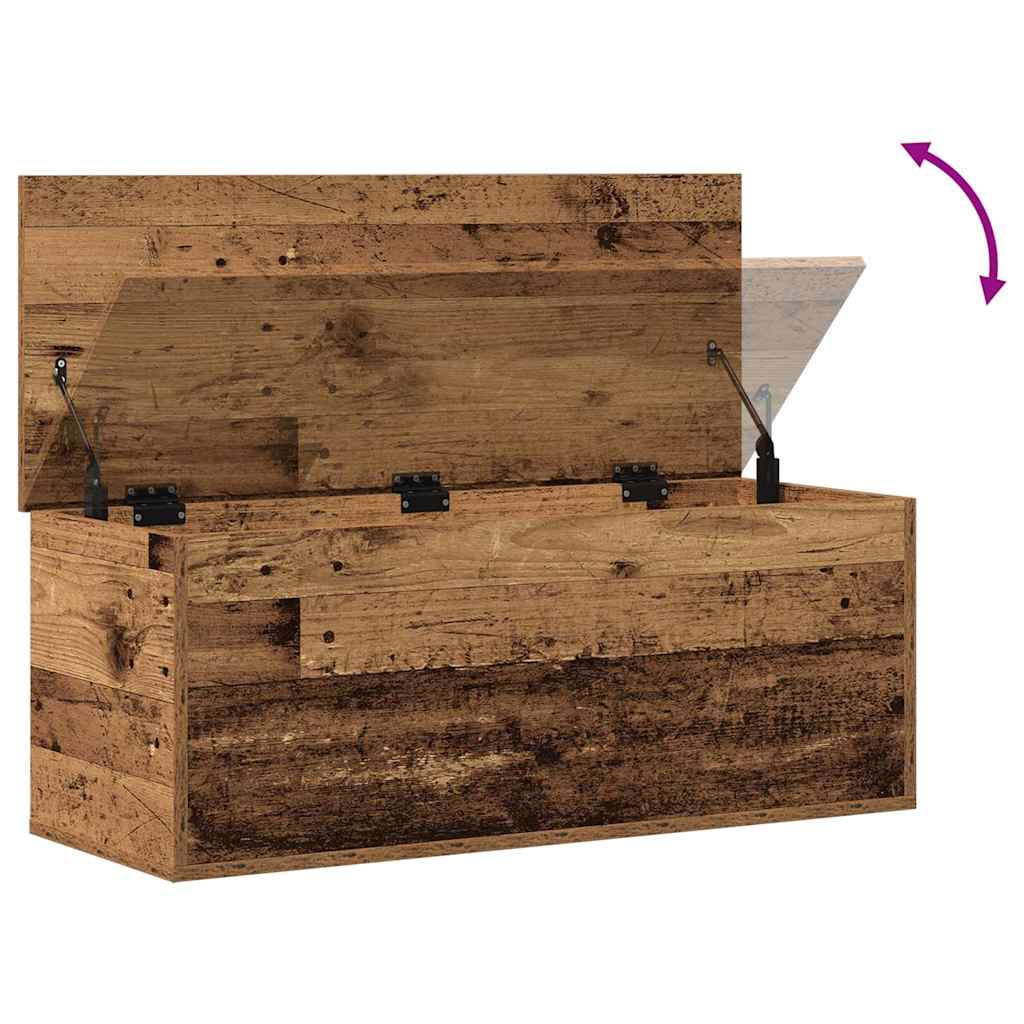 Boîte de Rangement avec stockage Bois Ancien 90 x 35 x 35 cm
