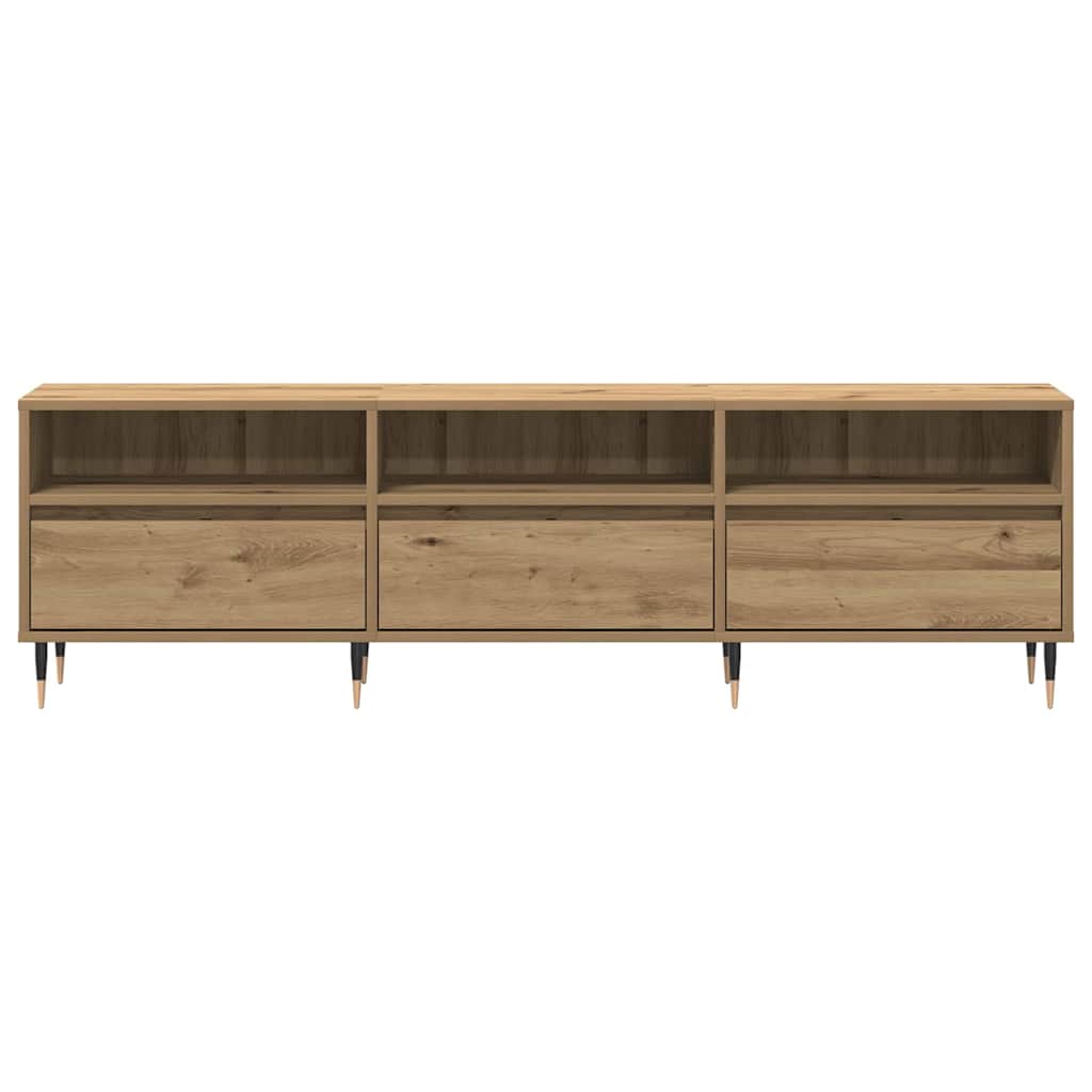 Meuble TV Chêne artisanal 150 x 30 x 45 cm Bois d'ingénierie - XIOS
