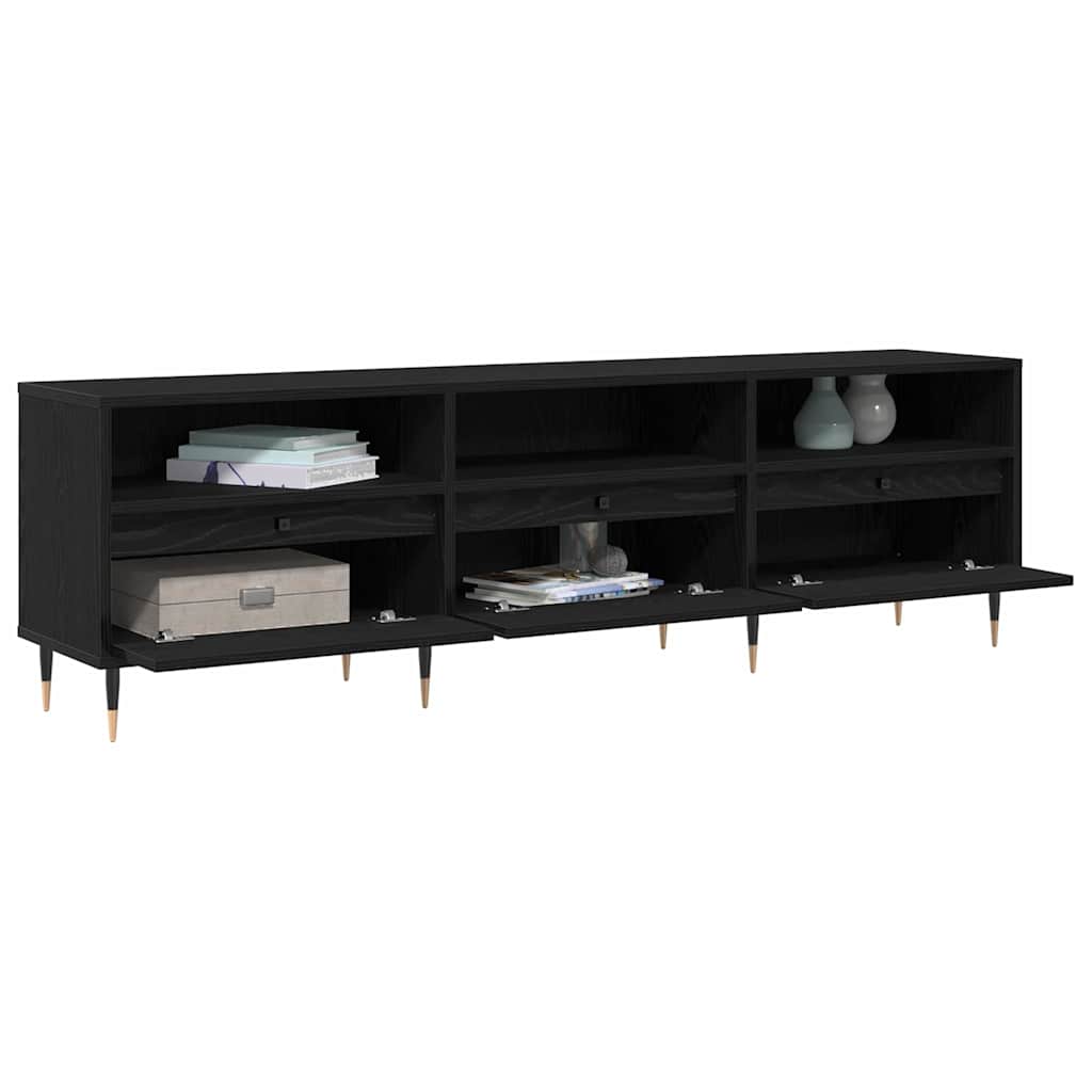 Meuble TV Chêne noir 150 x 30 x 45 cm Bois d'ingénierie - XIOS