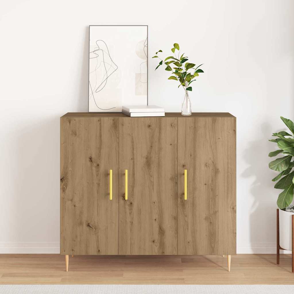 Buffet chêne artisanal 90 x 34 x 80 cm Bois d'ingénierie - XIOS
