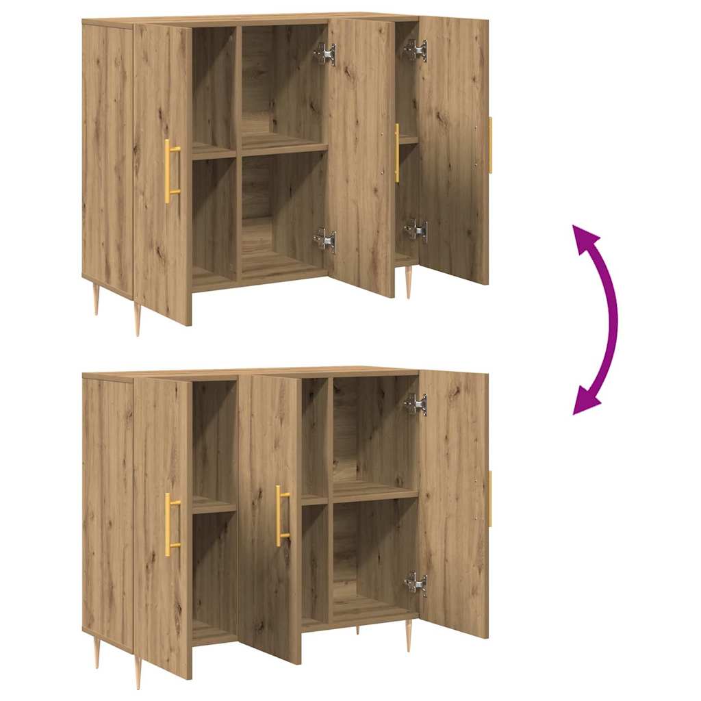 Buffet chêne artisanal 90 x 34 x 80 cm Bois d'ingénierie - XIOS