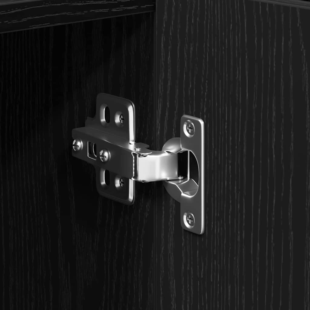 Buffet Chêne noir 90 x 34 x 80 cm Bois d'ingénierie - XIOS