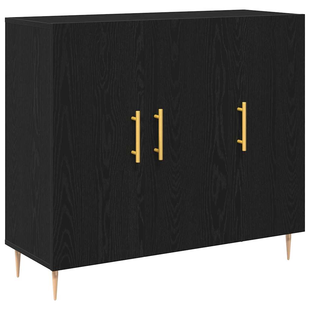 Buffet Chêne noir 90 x 34 x 80 cm Bois d'ingénierie - XIOS