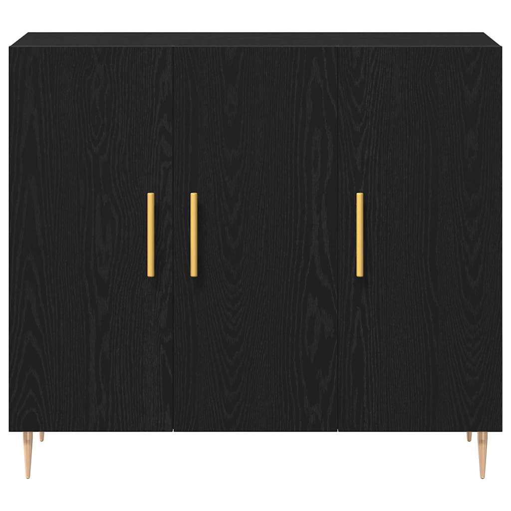 Buffet Chêne noir 90 x 34 x 80 cm Bois d'ingénierie - XIOS