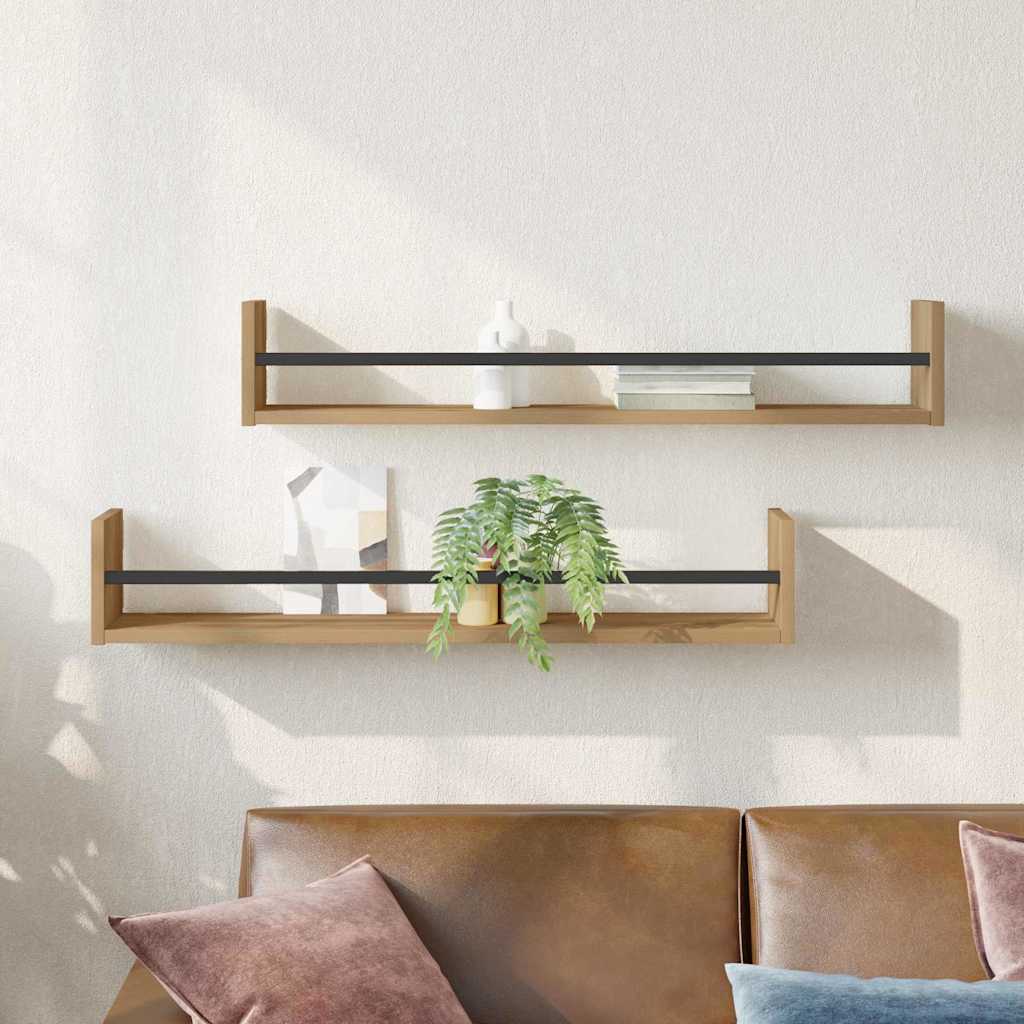 Étagère Murale 2 pcs chêne artisanal 80 x 16 x 14 cm - XIOS